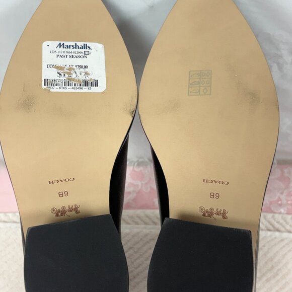 $250-NEW-Coach-Women-CN136-Black leather heel Boots.Sz-6B/8B.Vietnam. - Picture 4 of 15